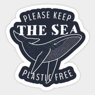 Please Keep the Sea Plastic Free - Whale Sticker